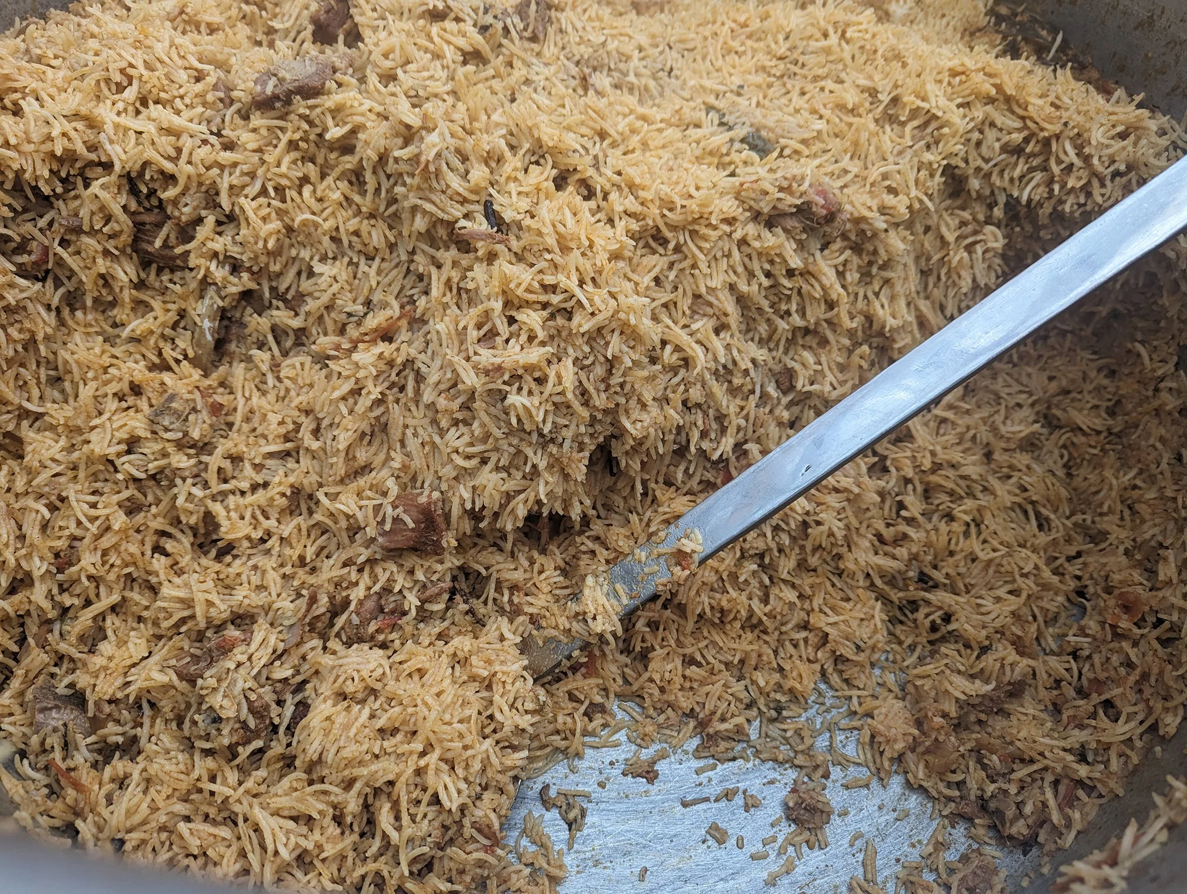 Bhai Wedding Mutton Biryani cooked in big handi